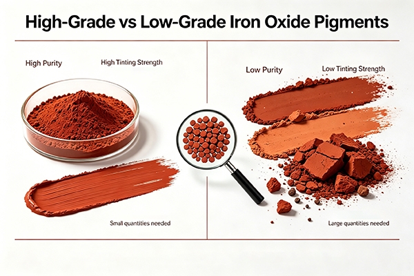 High-Grade vs Low-Grade Iron Oxide Pigments — Real-World Performance Differences